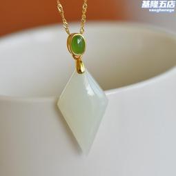 天然和田白玉碧玉南天門吊墜掛件毛衣鏈S925通體銀烤藍古法~滿200元發貨 歷史價格詳細信息