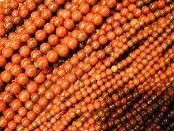 ~奇芽 水晶.寶石~ 天然-極光太陽石 (金草莓) 5mm AA極品 長度約35cm 一標一條 * ＝大批發場＝ 歷史價格詳細信息