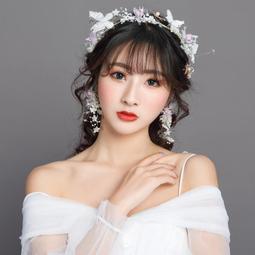 新娘頭飾 新款森系花朵頭花 珍珠髮插 葉珠花水晶水鑽髮叉 金葉U夾 蓬鬆盤髮髮插 巴洛克髮叉簡約【L-952】珍珠頭飾 歷史價格詳細信息