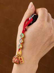 古法金鑰匙扣 多寶葫蘆 汽車掛件 好運 沙金黃銅 掛飾 男女士 創意鑰匙鏈 歷史價格詳細信息