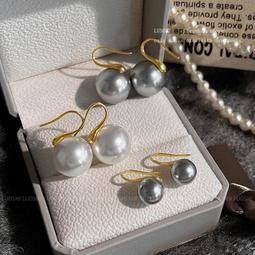 耳鉤高級感仿施華洛珍珠耳釘 節日禮物輕奢氣質耳鉤法式耳跟 歷史價格詳細信息