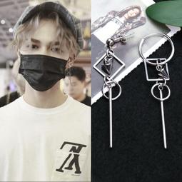 耳環男士 潮流嘻哈個性 男款痞帥 小眾耳釘高級感男生耳圈耳飾 歷史價格詳細信息