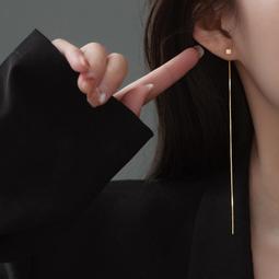 秋冬新款耳墜顯臉瘦的耳環女長款氣質簡約韓國大氣網紅s925銀耳線#飾品#女生#氣質#簡約~特價 歷史價格詳細信息