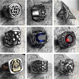 【朋克】MACLOTS復古龍鱗戒指男潮個性鈦鋼男士食指暗黑逆鱗朋克指環-鴻運飾品 歷史價格詳細信息