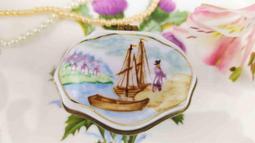 紫丁香歐陸古物雜貨♥歐洲vintage蝴蝶結花朵鑲鑽石胸針 歷史價格詳細信息