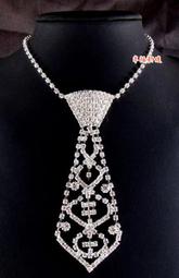 愛酷帥 V字水鑽領帶項鍊 新郎西裝領帶領結配飾 新郎帥帥 女生反串 秀場表演 歷史價格詳細信息