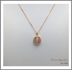項鍊 墜子 OL 新潮 流行時尚 仕女 宴會 跑趴 香檳金 鑽石  跳舞鋯石 禮物＜玫瑰金閃耀心動系列2＞＊鈦幸福之家＊ 歷史價格詳細信息