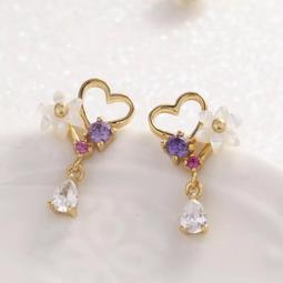 鍍金耳環．秋天的可愛小果實．透光仿琥珀【贈收納盒】文青手作客製化超低價平價時尚百搭情人節禮物生日禮物《銀玥工坊》須穿耳洞 歷史價格詳細信息