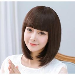 台灣發貨????現貨????女生假髮俏麗甜美圓臉短直髮齊劉海短髮妹妹頭可愛女生假髮蓬鬆自然短直髮bobo頭整頂假髮 價格比較,價格查詢,歷史價格詳細信息