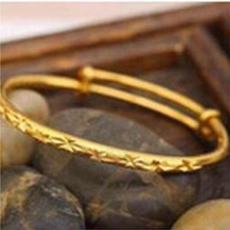 現貨-(鍍18K.24K沙金.防過敏)女款龍鳳（福字）手鐲.開口可調整手鐲~結婚.情人節.生日送禮 歷史價格詳細信息