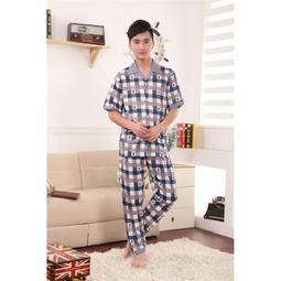 現貨~速寄.夏季男士睡衣短袖開衫睡衣針織純棉質布翻領居家服兩件式-207# 價格比較,價格查詢,歷史價格詳細信息