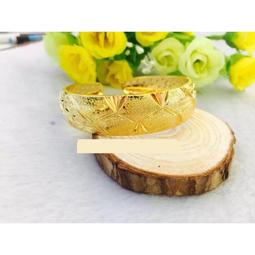 現貨-(鍍18K.24K沙金.防過敏)女款龍鳳（福字）手鐲.開口可調整手鐲~結婚.情人節.生日送禮 歷史價格詳細信息