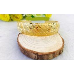 現貨-(鍍18K.24K沙金.防過敏)女款龍鳳（福字）手鐲.開口可調整手鐲~結婚.情人節.生日送禮 歷史價格詳細信息