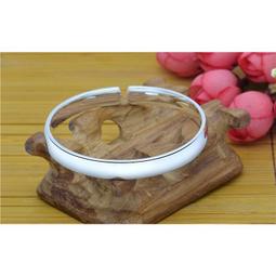 光面足銀手鐲9999純銀手鐲女銀鐲子簡約寬面開口銀飾-鴻運飾品 歷史價格詳細信息