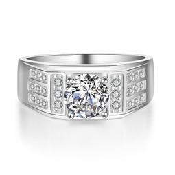 戒指 925純銀鍍白金 鑲嵌鋯石 真愛戒指 《王子變青蛙》大鑽新版 戒子 歷史價格詳細信息