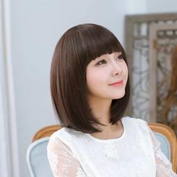 ????現貨???? 女生假髮短髮直髮學生bobo頭假髮韓國修臉假髮套齊劉海假髮送髮網 歷史價格詳細信息