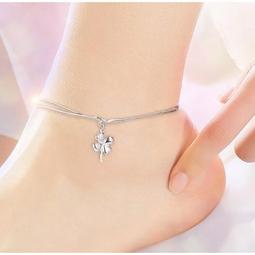 s925銀腳鏈女日韓風時尚氣質滿天星腳鏈簡約個性腳飾品s2967 歷史價格詳細信息