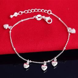 S925純銀愛心手鍊2024款女手鐲小眾設計感輕奢情侶閨蜜手繩手飾-鴻運飾品 歷史價格詳細信息