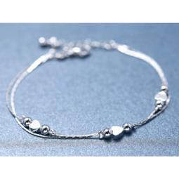 s925純銀清新簡約亮面磨砂珠珠手鍊手鏈 歷史價格詳細信息