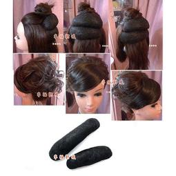 幸福新娘%新娘包頭長髮綿 長髮包長條27cm+短 20cm 2個一組 新秘必備造型墊髮髮團 歷史價格詳細信息