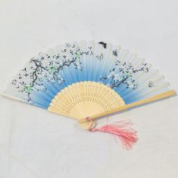 中國風扇子花摺扇 銀粉中國風扇 歷史價格詳細信息