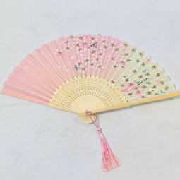中國風扇子花摺扇 銀粉中國風扇 歷史價格詳細信息