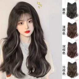 現貨在台❀馬尾假髮女長髮挑染微捲仿真髮長捲髮大波浪抓夾高馬尾辮綁帶馬尾 ＭＷ157 歷史價格詳細信息