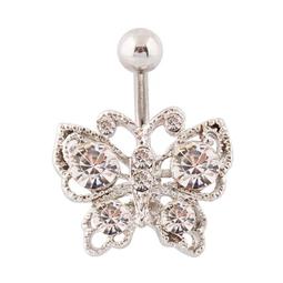 人體穿刺金色桃心鋯石 醫用不銹鋼 粗針 肚臍扣 臍環 肚臍釘 飾品 歷史價格詳細信息