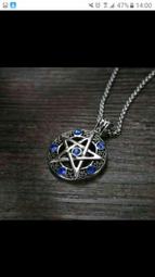 五芒星項鍊 水藍星型項鏈 吊墜 星星項鍊 契約項鏈 歷史價格詳細信息