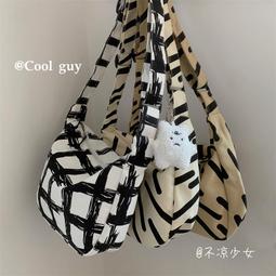 現貨 日系ins帆布包女大容量單肩包斜挎包 學生上課通勤百搭編織托特包正品促銷 歷史價格詳細信息