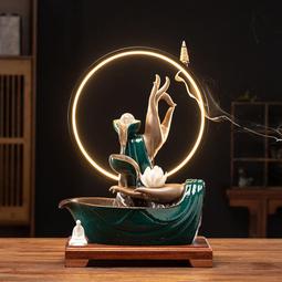 創意禮品燈圈開業陶瓷擺件自動搖手店鋪收銀臺前臺招財客廳送禮 歷史價格詳細信息