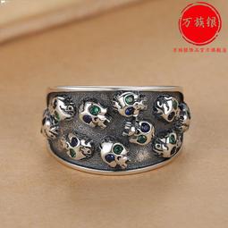 純銀戒指S925銀復古指環飾品銀飾時尚個性雙手擁抱戒子開口男女-鴻運飾品 歷史價格詳細信息