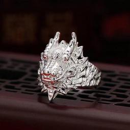 新款男士戒指男霸氣時尚鉆戒仿真鉆戒男S925鍍白金莫桑石指環--鴻運飾品 歷史價格詳細信息