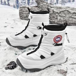 大鵝雪地靴男女同款冬季加絨加厚東北零下防寒防水棉鞋真皮登山靴 歷史價格詳細信息