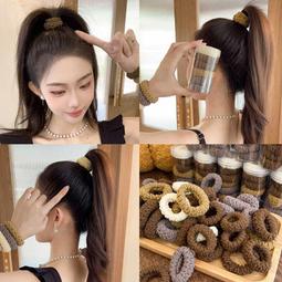高馬尾粗髮圈橡皮筋女扎頭髮繩高彈力耐用簡約氣質高級感發圈皮套 歷史價格詳細信息