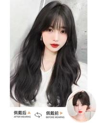 假髮女長發圓臉氣質頭套式蓬鬆自然羊毛卷假髮真人髮絲短髮假髮套 歷史價格詳細信息