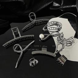 高級感 黑色發夾 女盤發 抓夾子 頭飾 發量多 后腦勺 鯊魚夾 大號發卡 發飾 歷史價格詳細信息