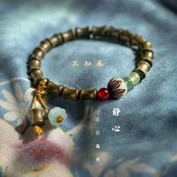 【節節高升】新中式竹節手鍊小眾設計古風簡約仿玉石編織手繩情侶手飾-好鄰居百貨 歷史價格詳細信息