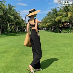 黑色吊帶連衣裙氣質顯瘦小黑裙赫本風夏款韓版A字中長款裙子INS潮 歷史價格詳細信息