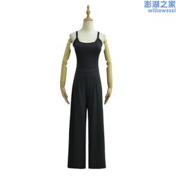 吊帶連體褲女 一字肩雪紡墜感寬鬆直筒褲 高腰顯瘦闊腿褲 女生吊帶褲 連身長褲 連體寬褲 必備~CoCo服飾 歷史價格詳細信息