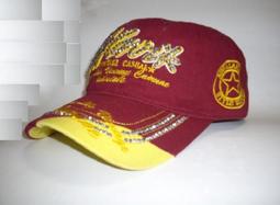 阿芙洛迪KH00506＃03☆立體刺繡磨邊帽子韓國棒球帽韓版亮鑽棒球帽貼鑽休閒帽~多色 歷史價格詳細信息