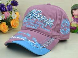 阿芙洛迪KH00506＃03☆立體刺繡磨邊帽子韓國棒球帽韓版亮鑽棒球帽貼鑽休閒帽~多色 歷史價格詳細信息