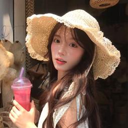 草帽大帽檐草帽女法式新款海邊沙灘度假防曬遮陽帽可折疊時尚百搭 新品 歷史價格詳細信息