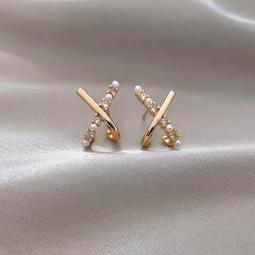 耳釘鑲鉆四葉草耳釘女18k玫瑰金925純銀網紅新款潮耳墜耳飾 歷史價格詳細信息