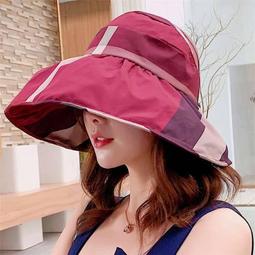 台灣現貨遮陽帽 太陽帽 防曬帽  可折疊帽子女韓版漁夫帽遮陽太陽帽防紫外線空頂髮箍騎行沙灘帽 歷史價格詳細信息