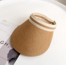 草編 無頂 遮陽帽 髮箍 草帽 編織 防曬 防飛 帽子 鴨舌帽 造型帽 拉菲草 度假 海邊 運動 出國 韓國 歷史價格詳細信息