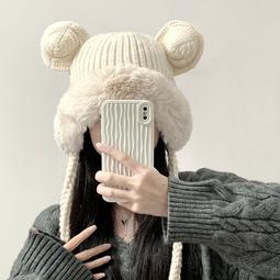 毛絨帽子女冬季新款可愛卡通小加厚騎車百搭學生護耳保暖雷鋒帽 歷史價格詳細信息