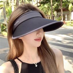 強遮光草編防曬帽遮陽帽子太陽帽女款防紫外線空頂遮臉夏季可折曡 歷史價格詳細信息