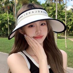 UPF50+遮陽帽子女款夏季防紫外線大檐空頂太陽帽遮全臉騎車遮陽帽 歷史價格詳細信息