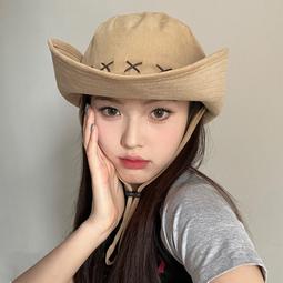 牛仔漁夫帽子女款2023新款春秋日系簡約百搭顯臉小素顏遮臉盆帽潮 歷史價格詳細信息